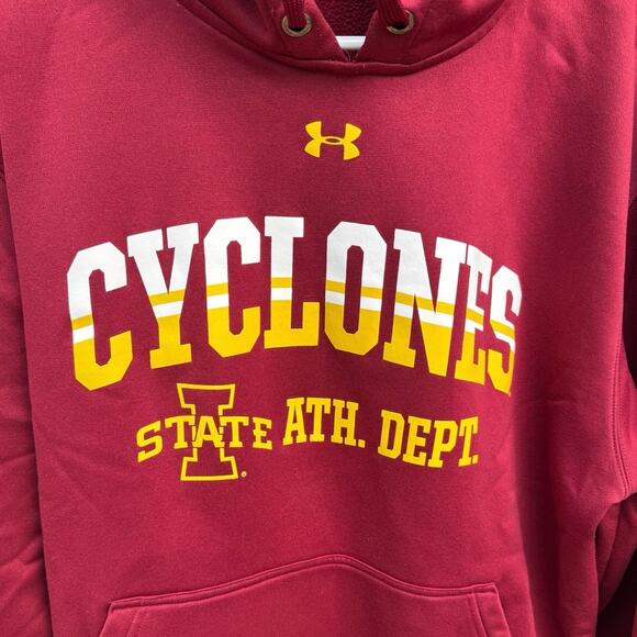 Iowa State Cyclones size L Under Armour Athletic Dept. Hoodie Sweatshirt - Picture 2 of 10
